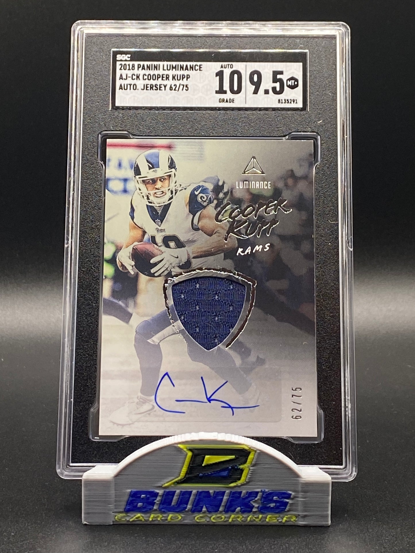 2018 Cooper Kupp Autographed Jersey 62/75 (Box 18)