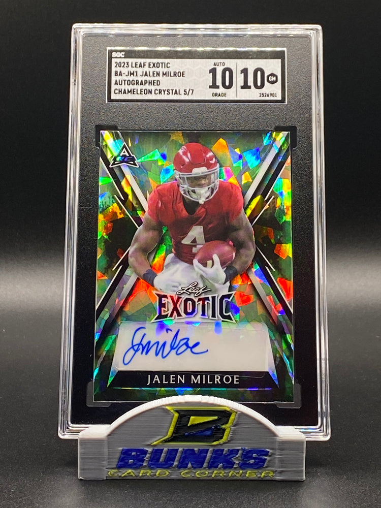 2023 Jalen Milroe AUTOGRAPHED Chameleon Crystal 5/7 SGC 10|10