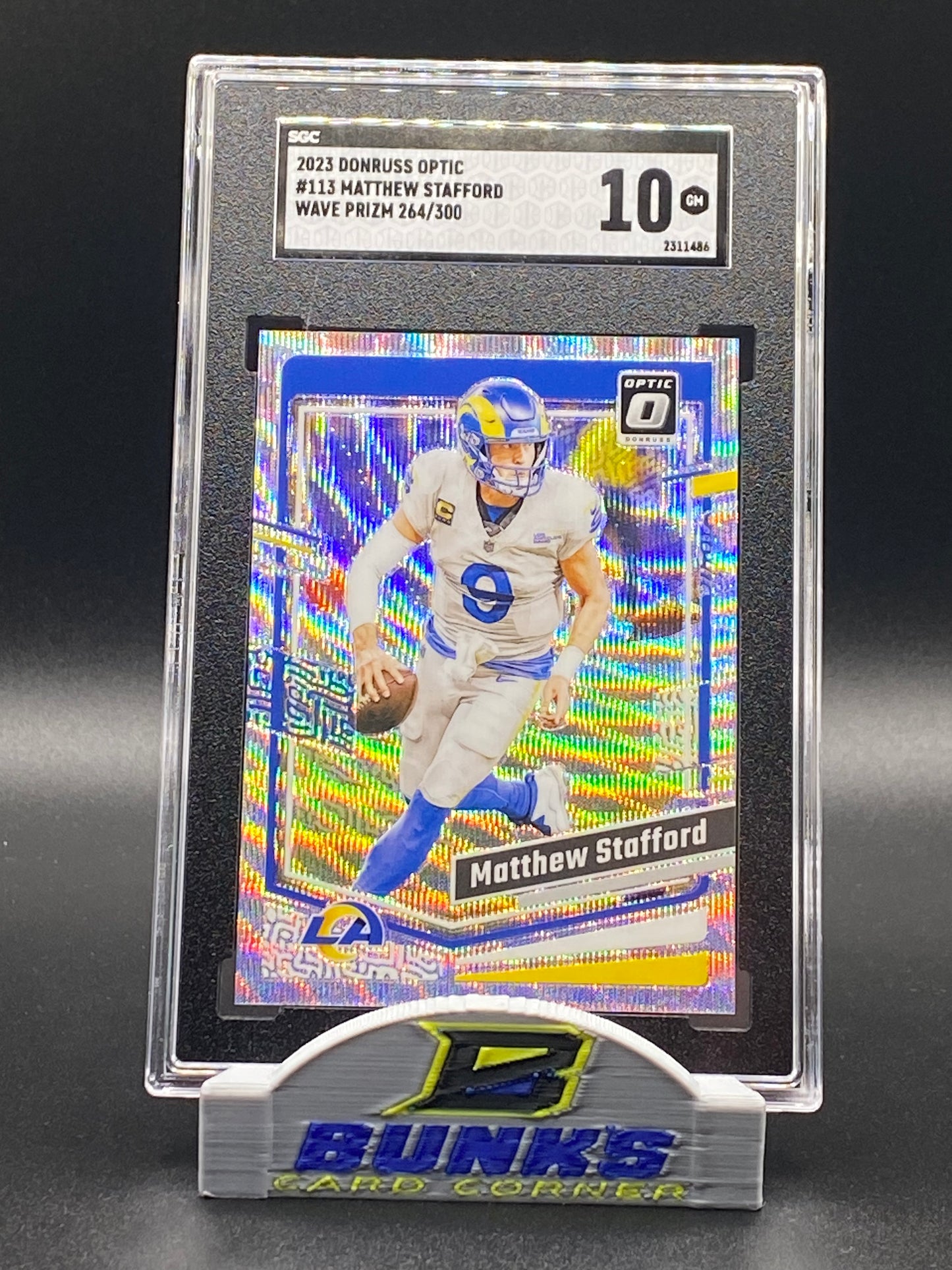 2023 Matthew Stafford Wave Prizm 264/300 SGC 10 (Box 18)