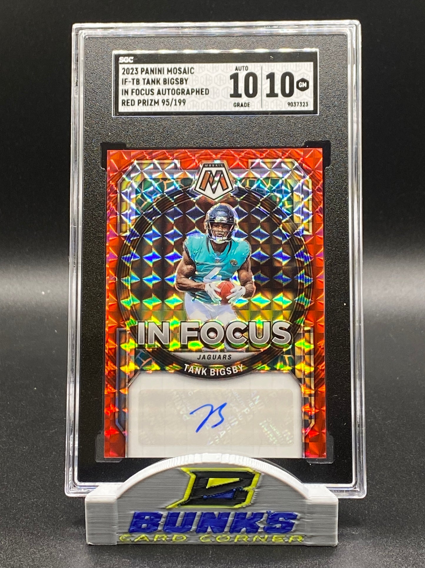 2023 Tank Bigsby AUTOGRAPHED Red Prizm 95/199 SGC 10|10 (Box 19)