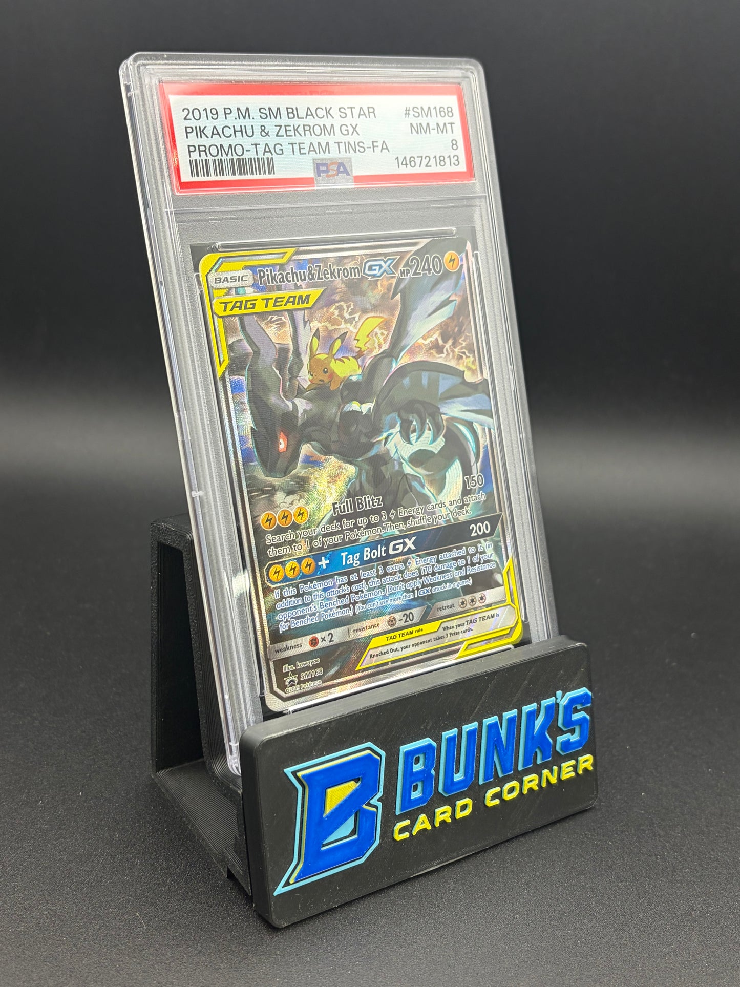 Pikachu & Zekrom Promo PSA 8