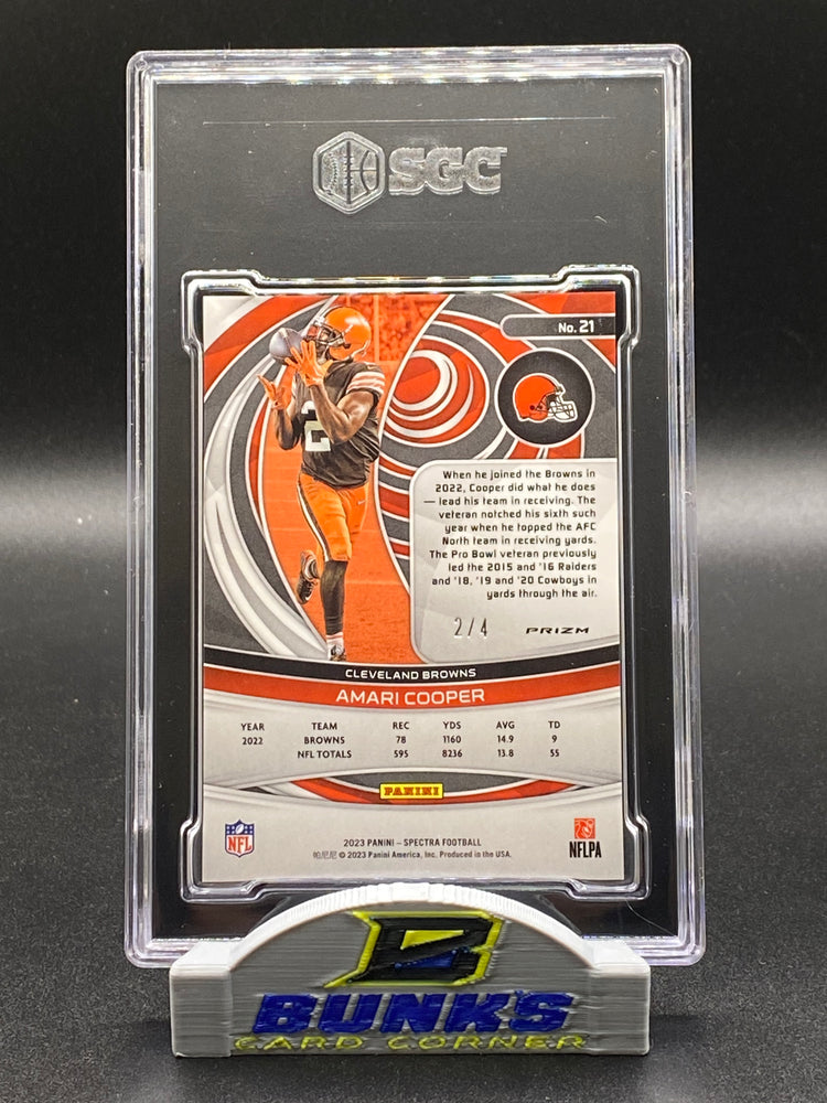 2023 Amari Cooper Neon Marble Prizm 2/4 SGC 10