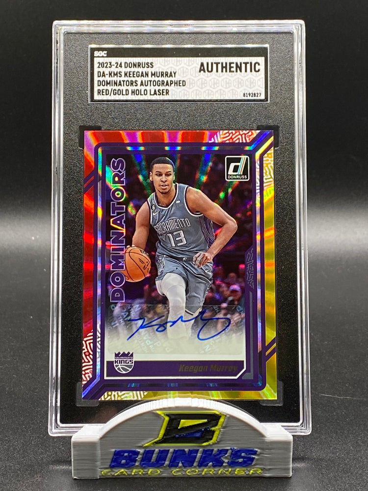 2023-24 Keegan Murray AUTOGRAPHED Red/Gold Holo Laser