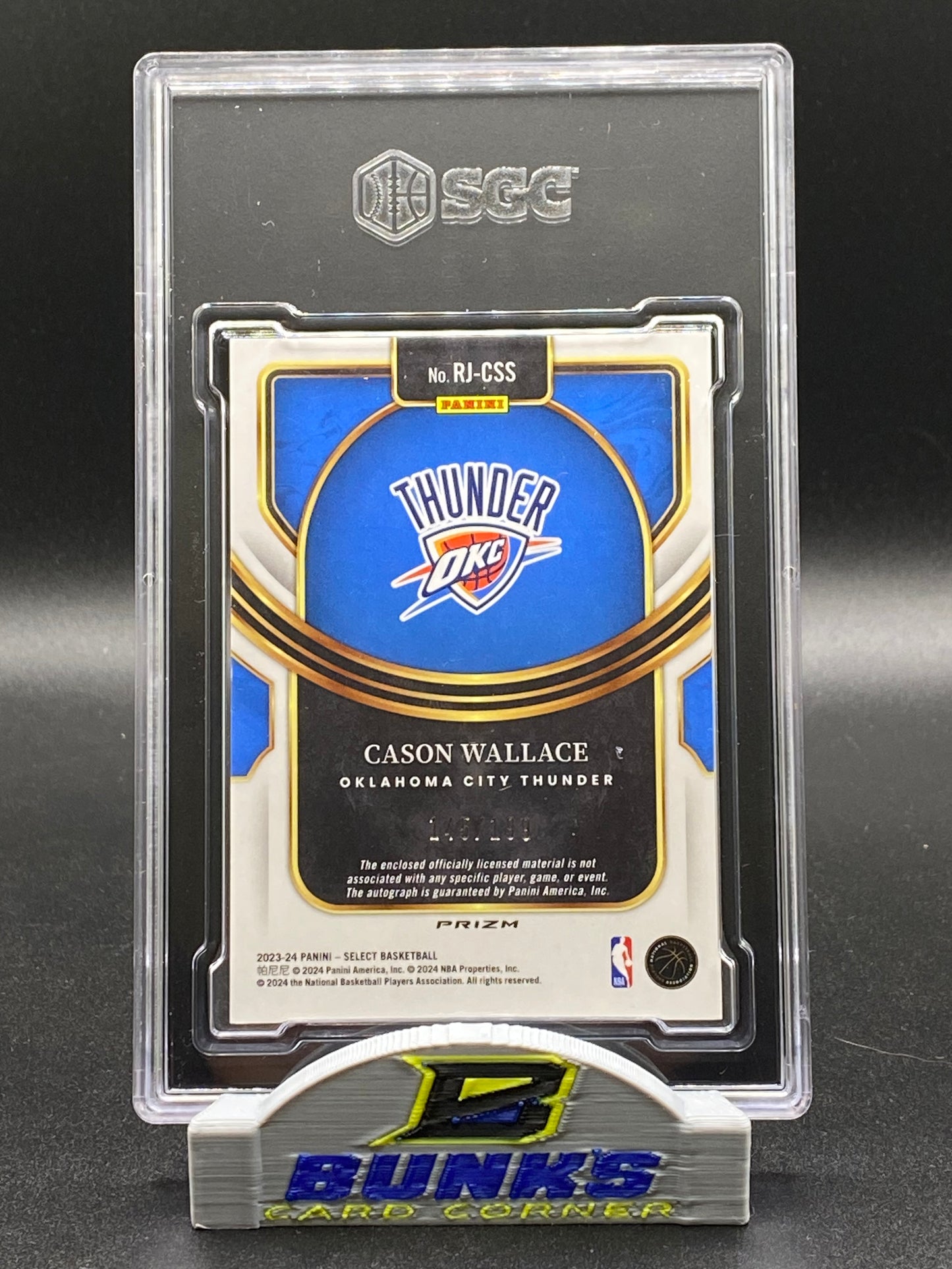2023-24 Cason Wallace Rookie Jersey Autographed 145/199 (Box 20)
