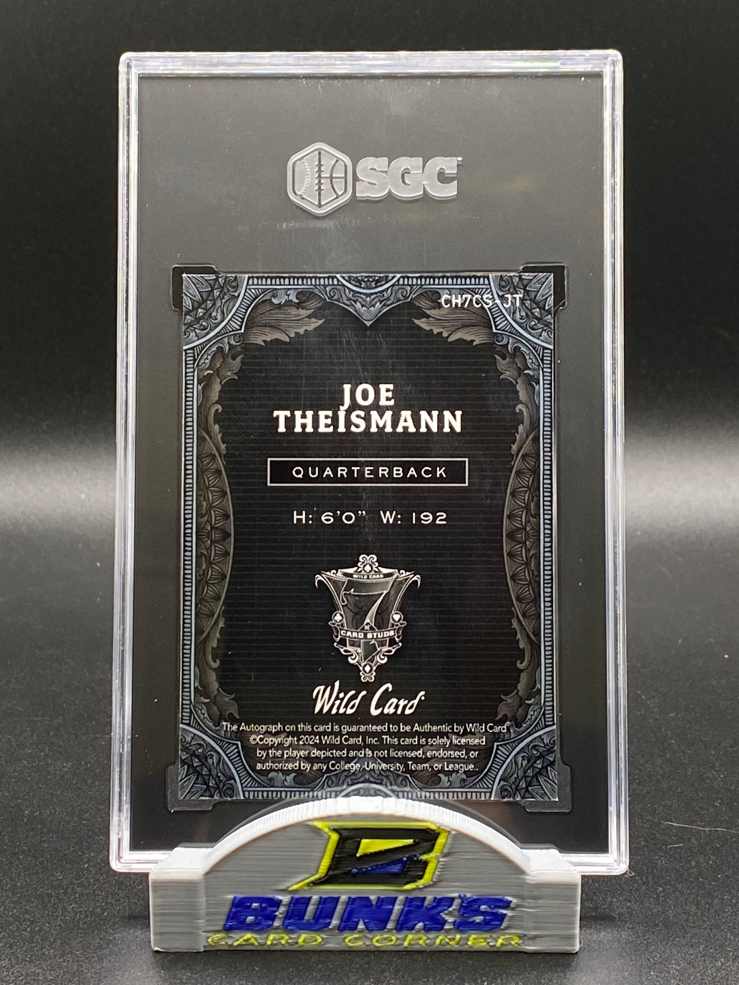 2024 Joe Theismann AUTOGRAPHED Hearts, Fire Scrolls, Rainbow 1/1 (Box 20)