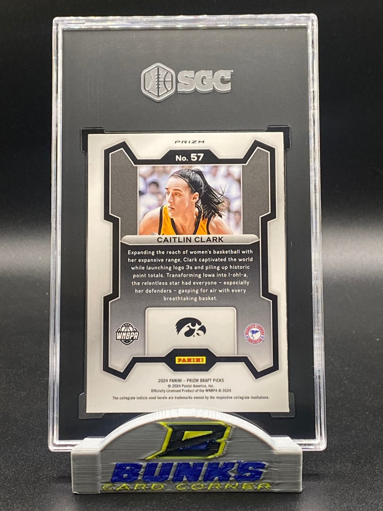 2024-25 Caitlin Clark Silver Prizm Rookie Card SGC 9
