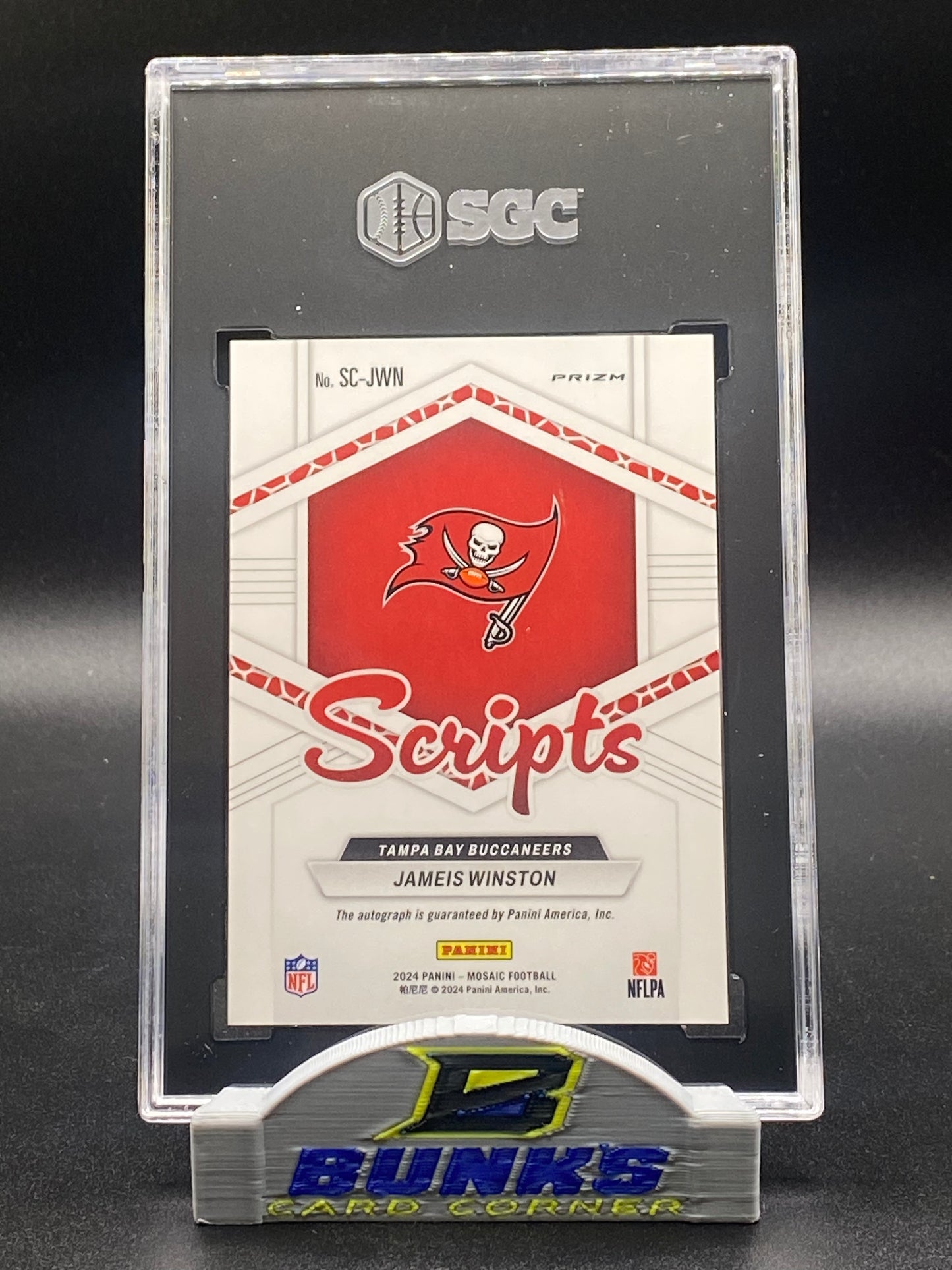 2024 Jameis Winston AUTOGRAPHED Blue No Huddle Prizm (Box 21)