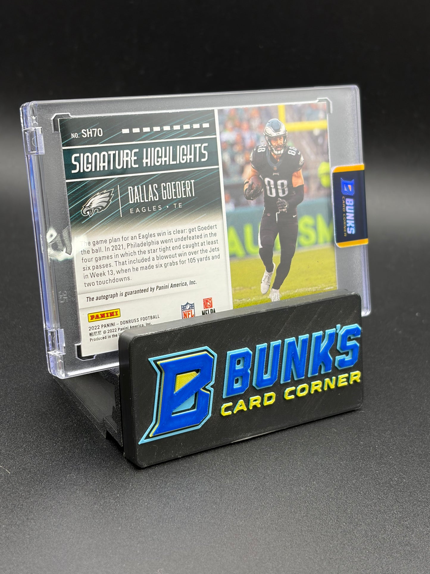 2022 Dallas Goedert Signature Highlights Donruss Auto