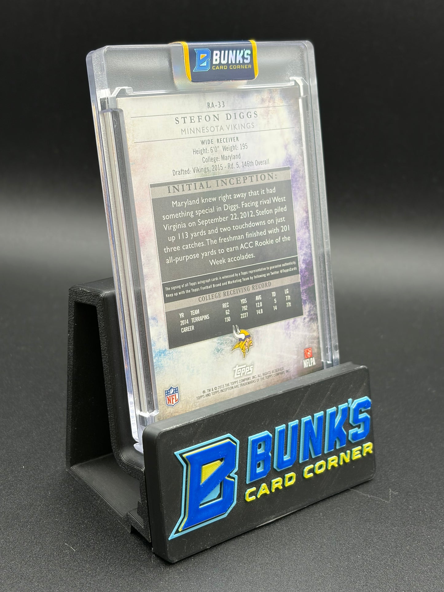 2015 Stefon Diggs Inception Topps Auto RC