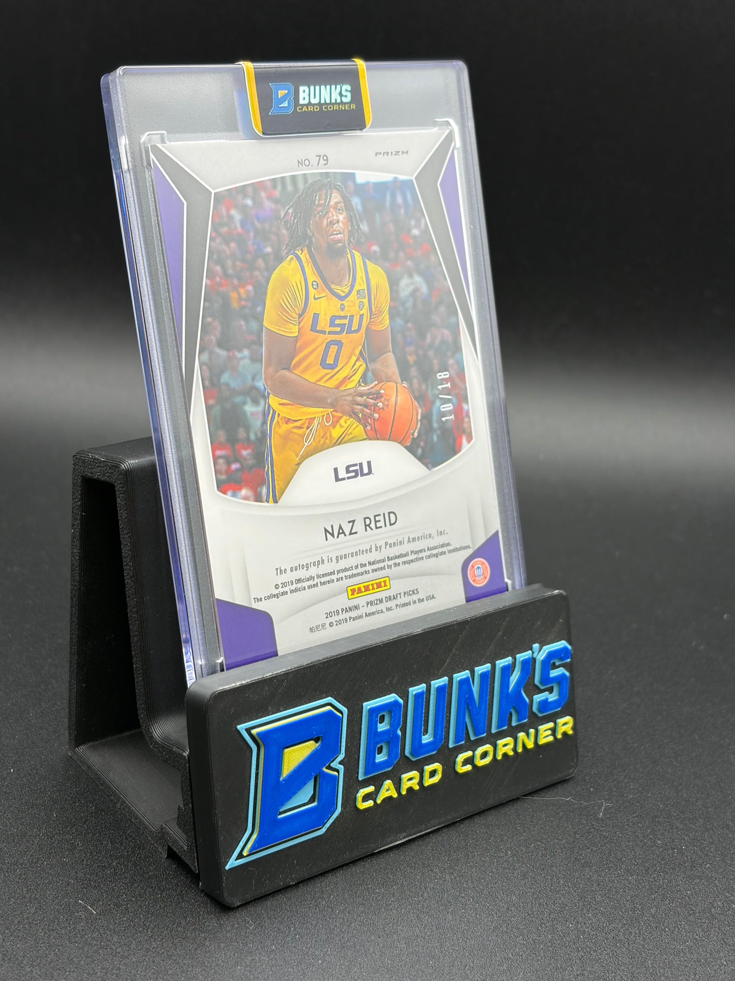 2019 Naz Reid Prizm Draft Green Auto RC 10/18