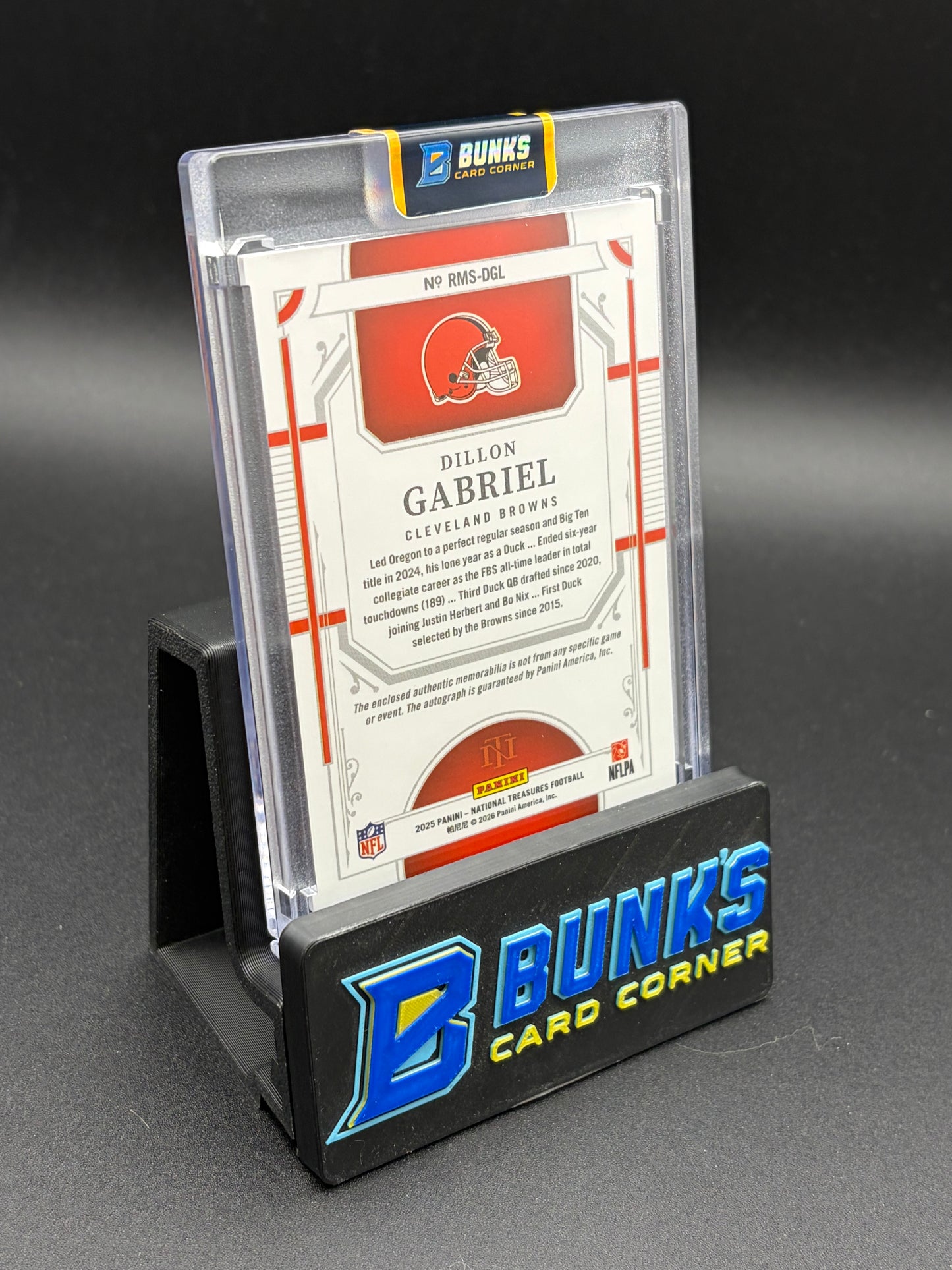 2025 Dillon Gabriel National Treasures Triple Patch Auto 20/99 RC