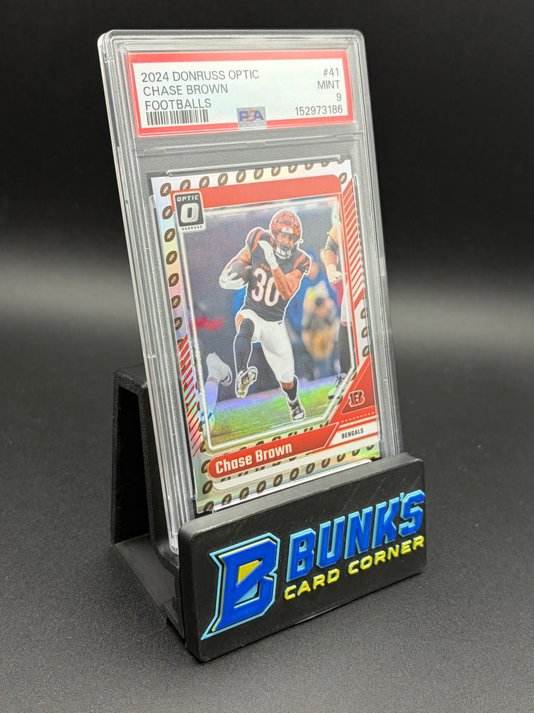 2024 Chase Brown Footballs Donruss Optic PSA 9 3/16