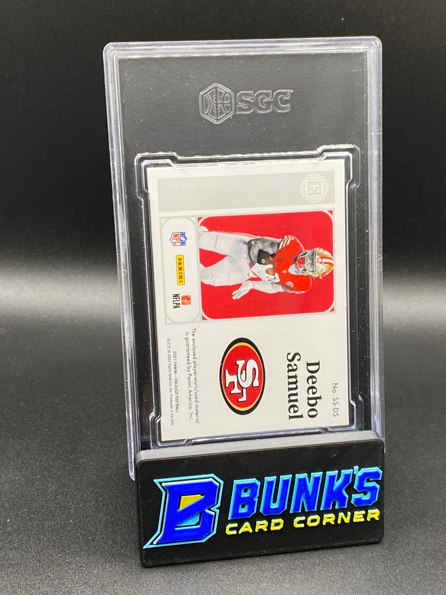 2021 Deebo Samuel Substantial Swatch Pearl Player Worn 4/15 SGC 9 (Box B51)