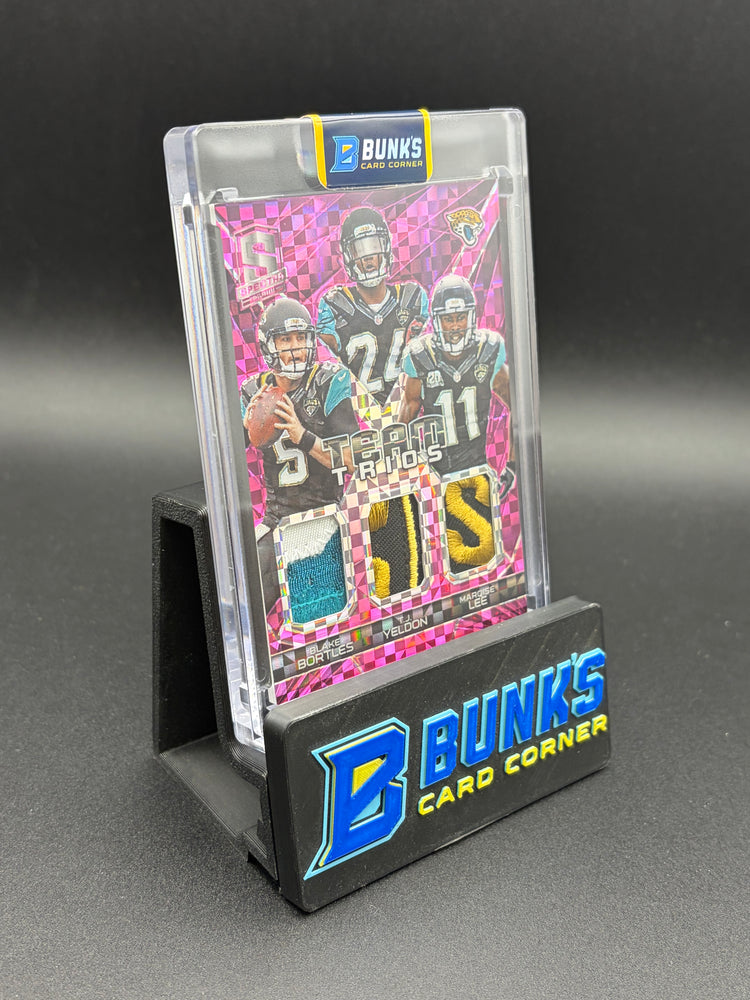 2015 Blake Bortles & TJ Yeldon & Marqise Lee Spectra Pink Checkers Tripe Patch 7/10