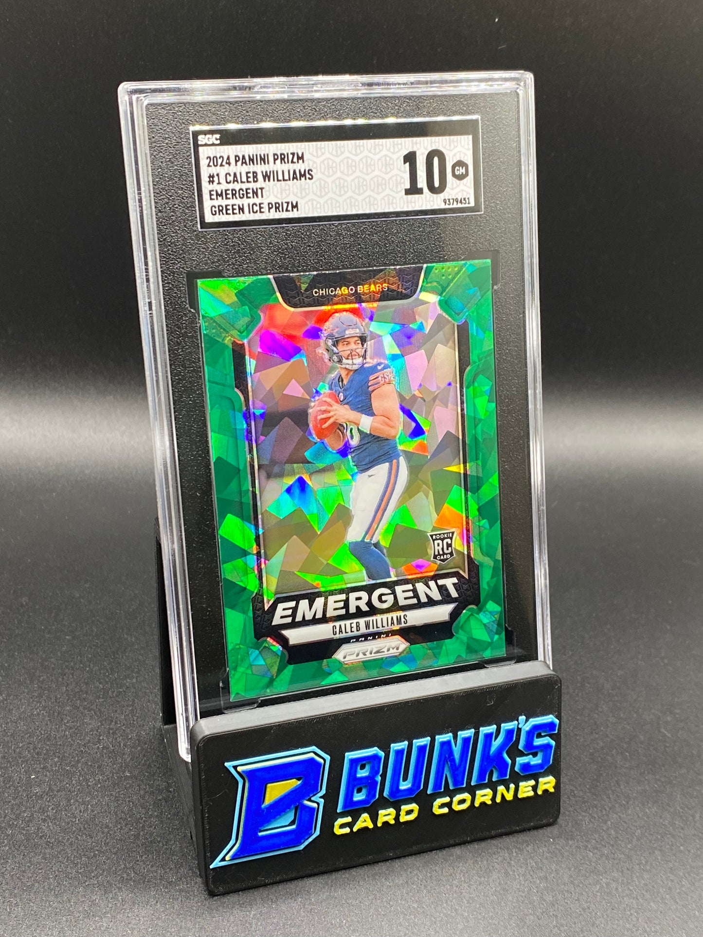 2024 Caleb Williams Emergent Green Ice Prizm RC SGC 10 (Box B52)