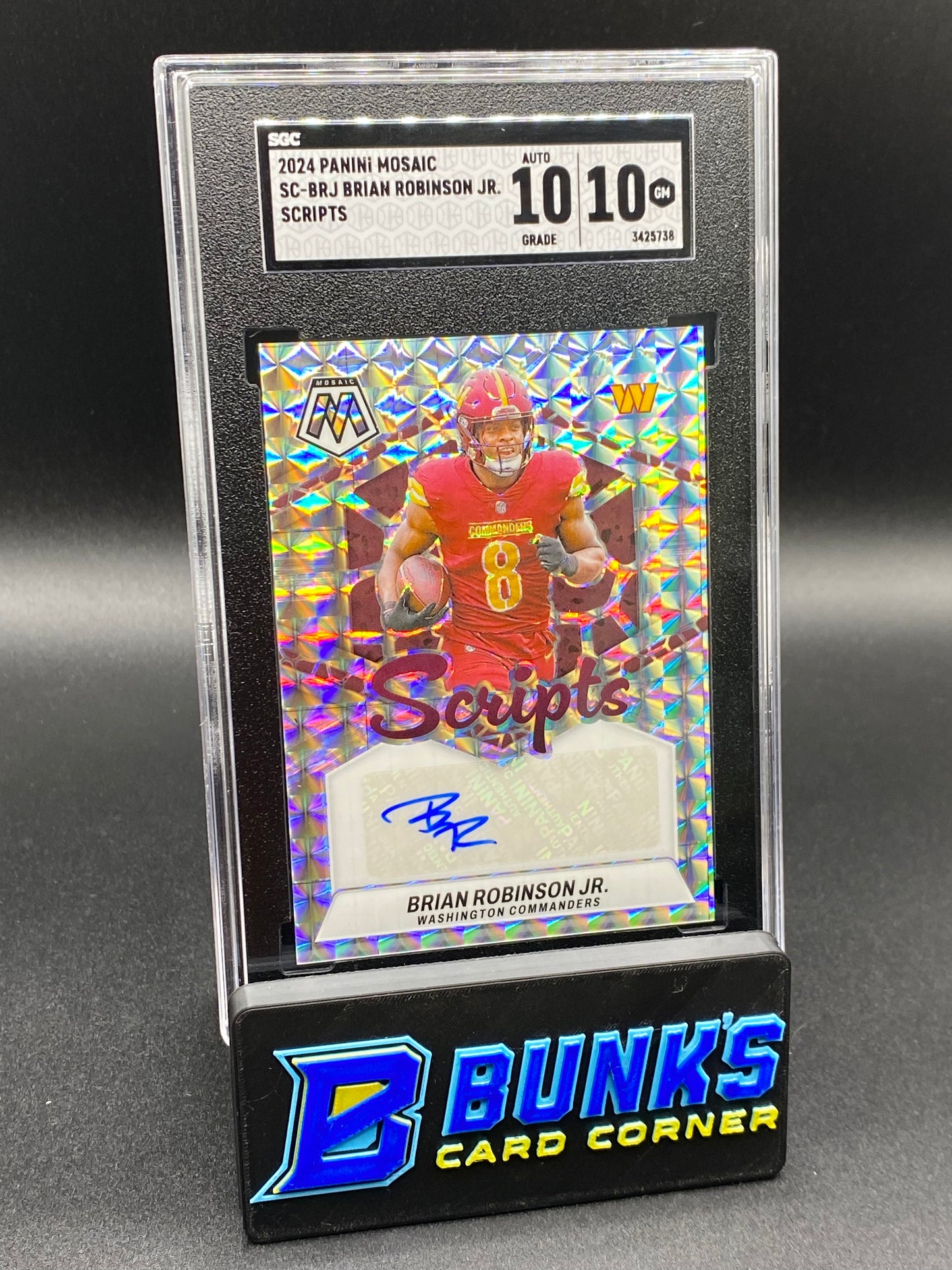 2024 Brian Robinson Jr. Scripts Auto. SGC 10/10 (Box B52)