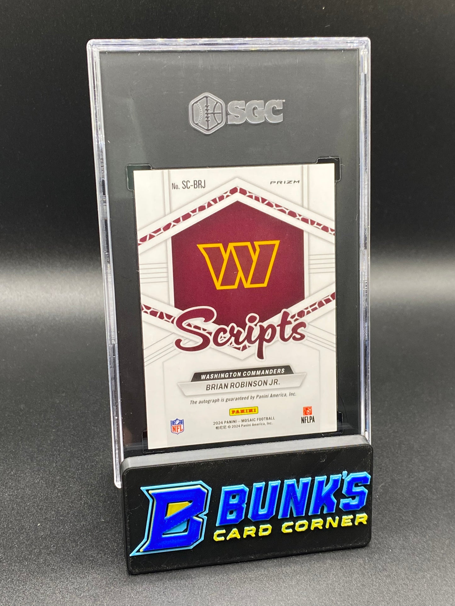 2024 Brian Robinson Jr. Scripts Auto. SGC 10/10 (Box B52)