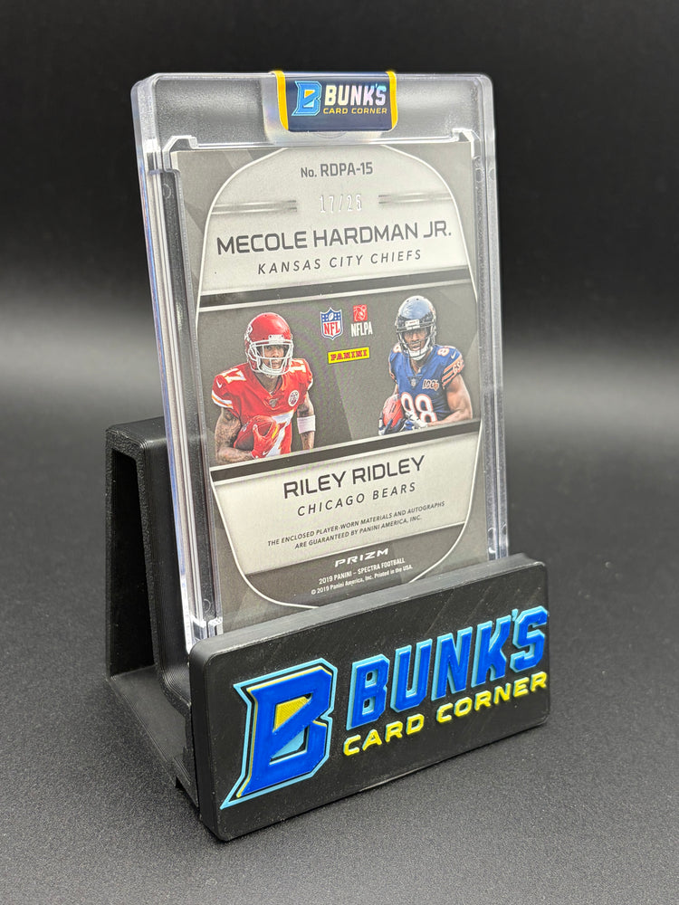 2019 Mecole Hardman Jr & Riley Ridley Spectra Prizm Purple Checkers RC 17/25