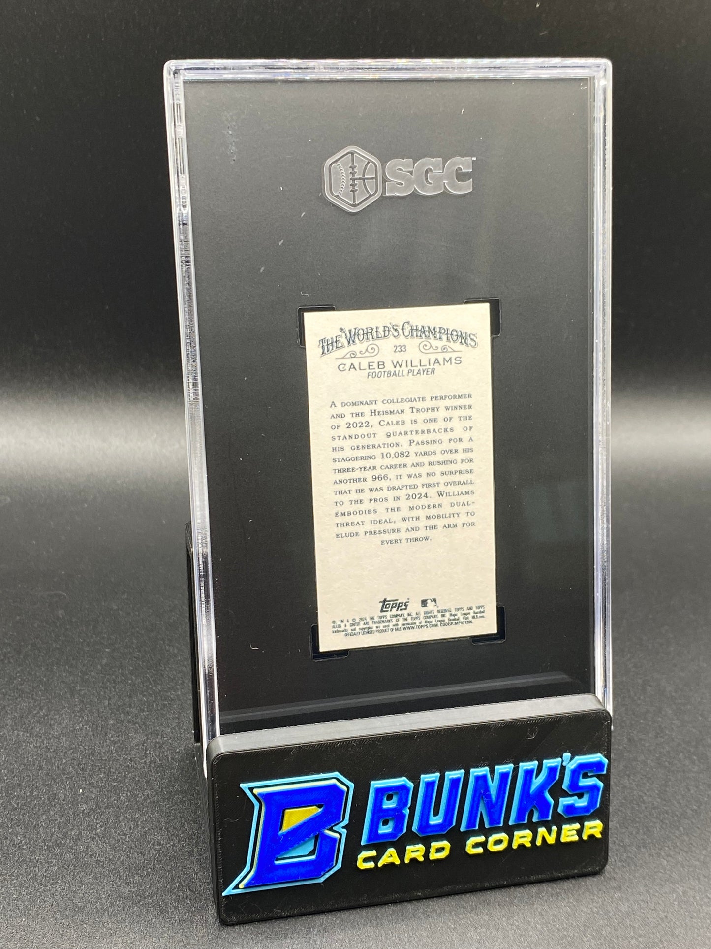 2024 Caleb Williams Mini Gold Border RC SGC 9.5 (Box B52)