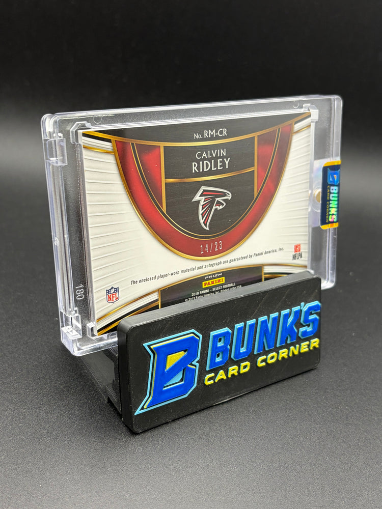 2018 Calvin Ridley Select Panini Player Worn Material Auto RC 14/23