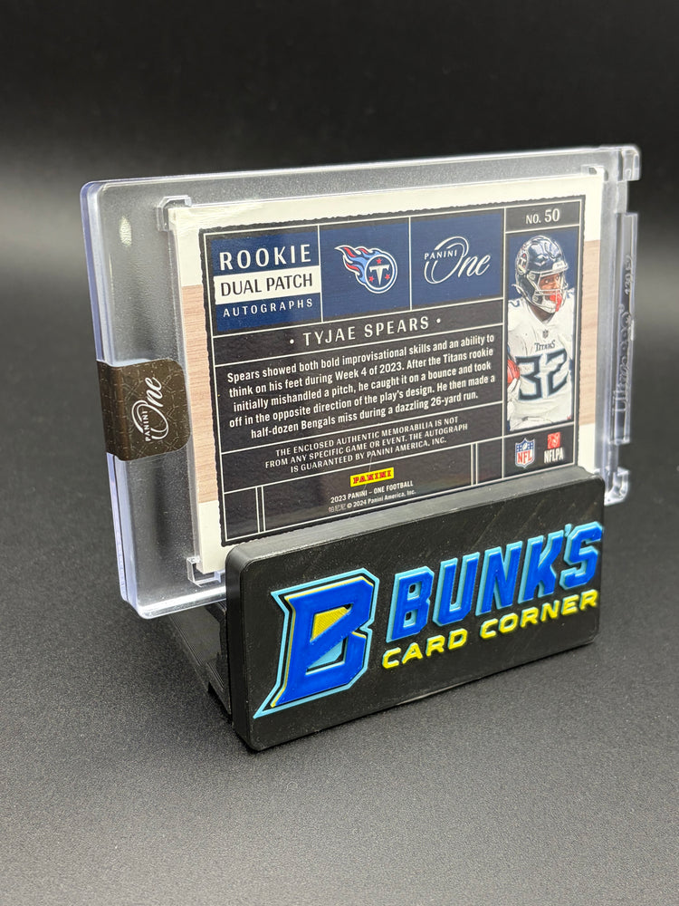 2023 Tyjae Spears One Panini Rookie Dual Patch 12/49