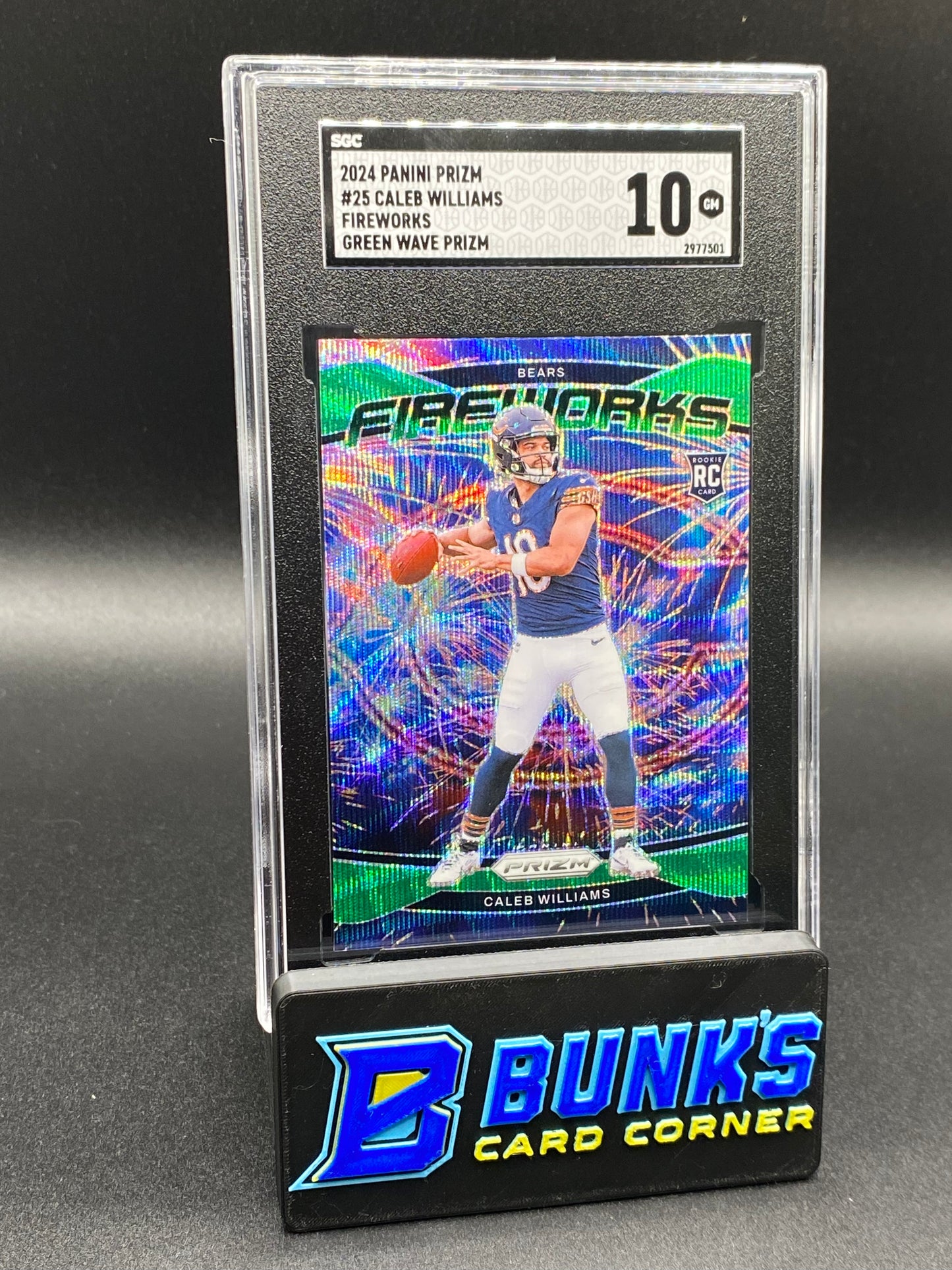 2024 Caleb Williams Fireworks Green Wave Prizm SGC 10 (Box B52)
