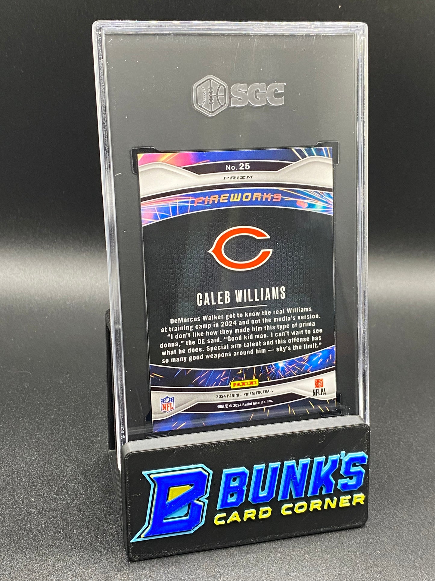 2024 Caleb Williams Fireworks Green Wave Prizm SGC 10 (Box B52)