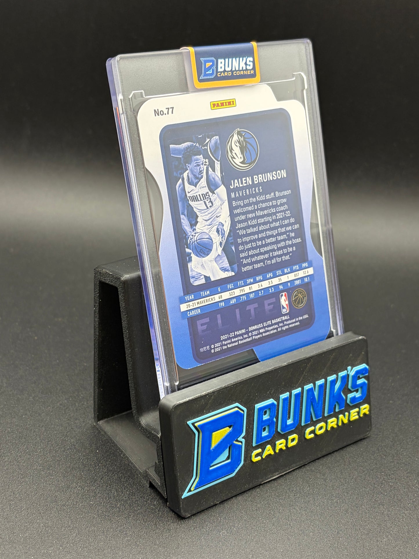 2021-22 Jalen Brunson Donruss Elite Panini Aspirations Red 11/87