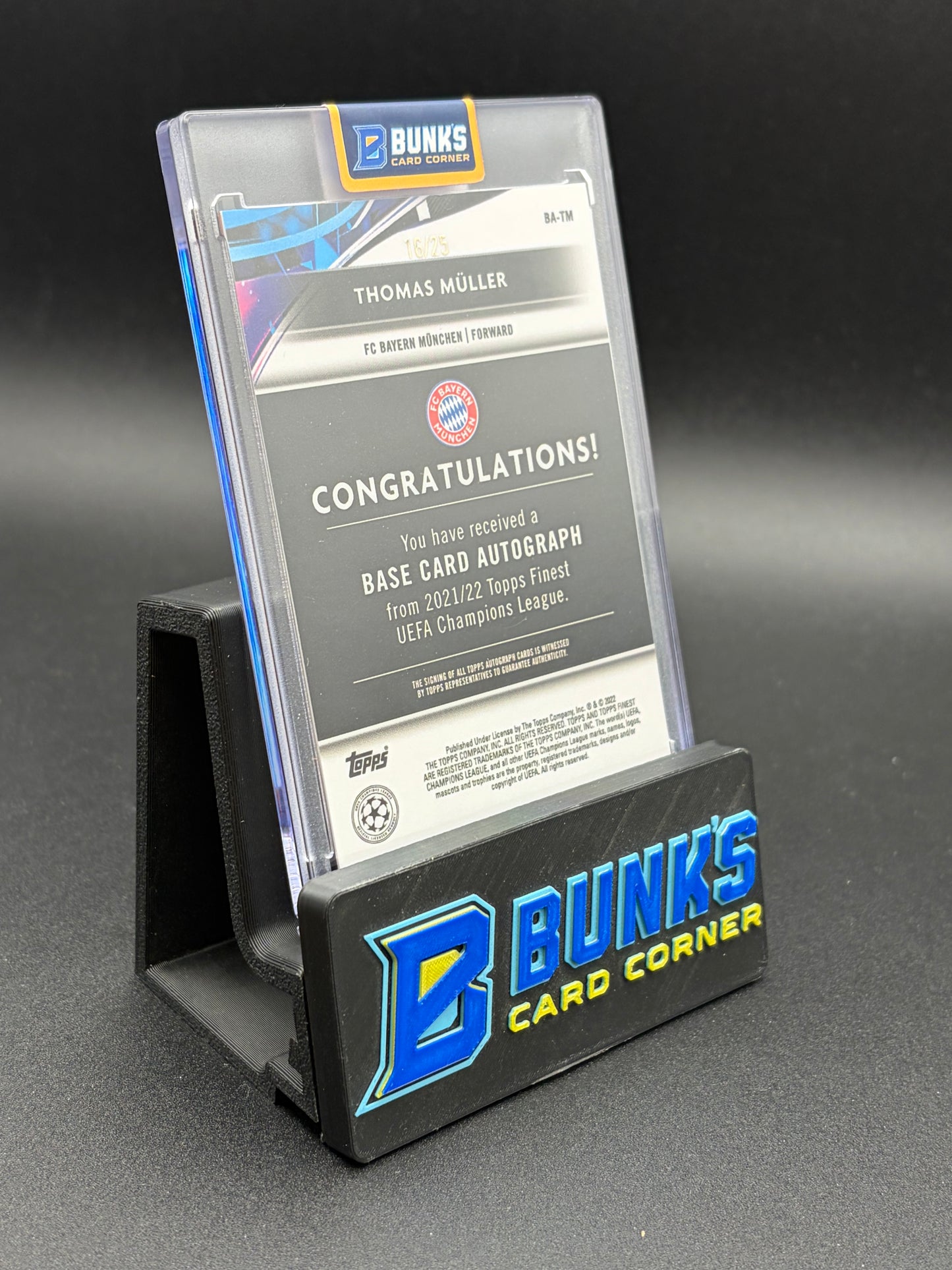 2022 Thomas Muller Base Auto Topps Orange Refractor