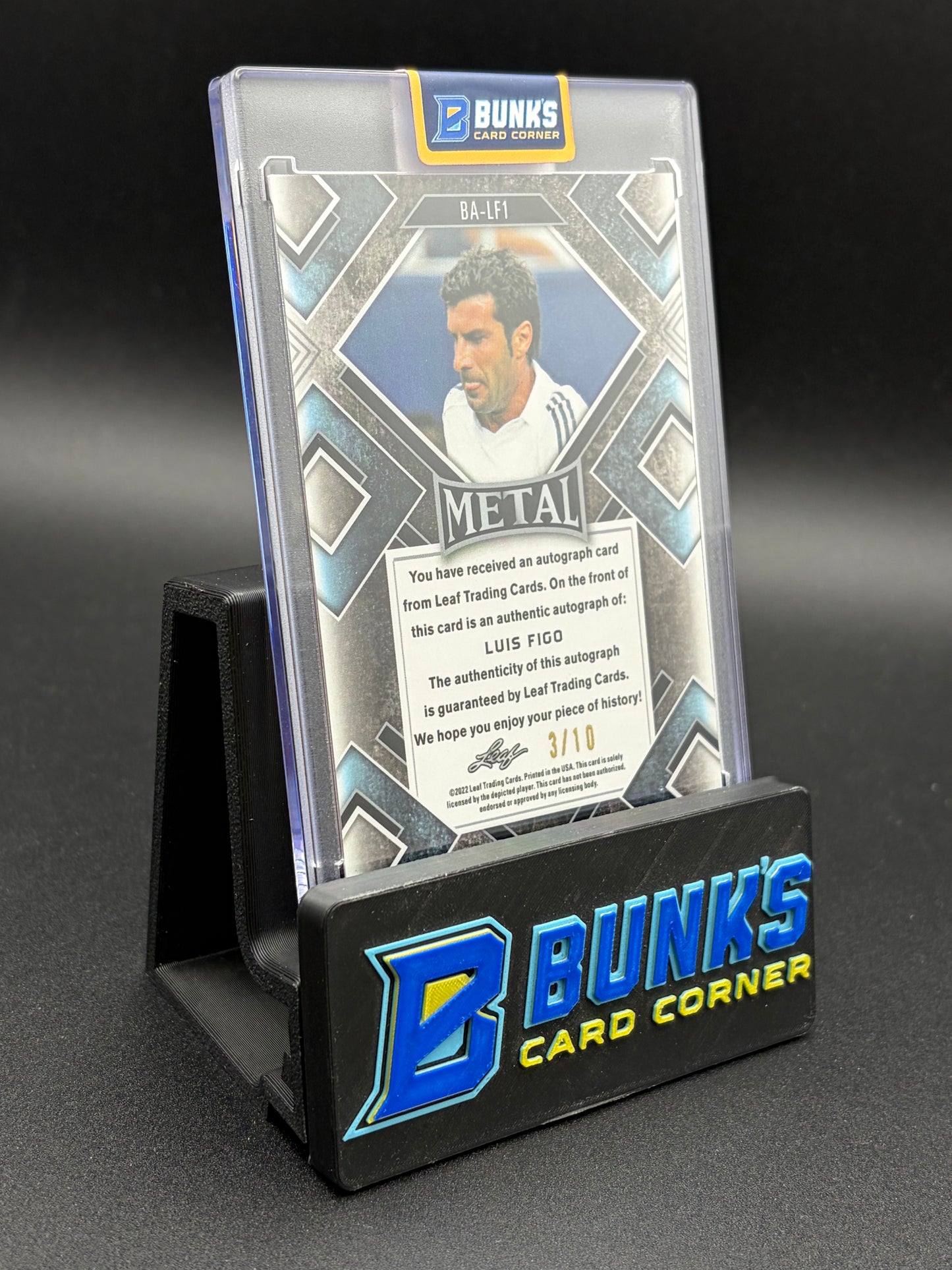2022 Luis Figo Metal Black & White 3/10
