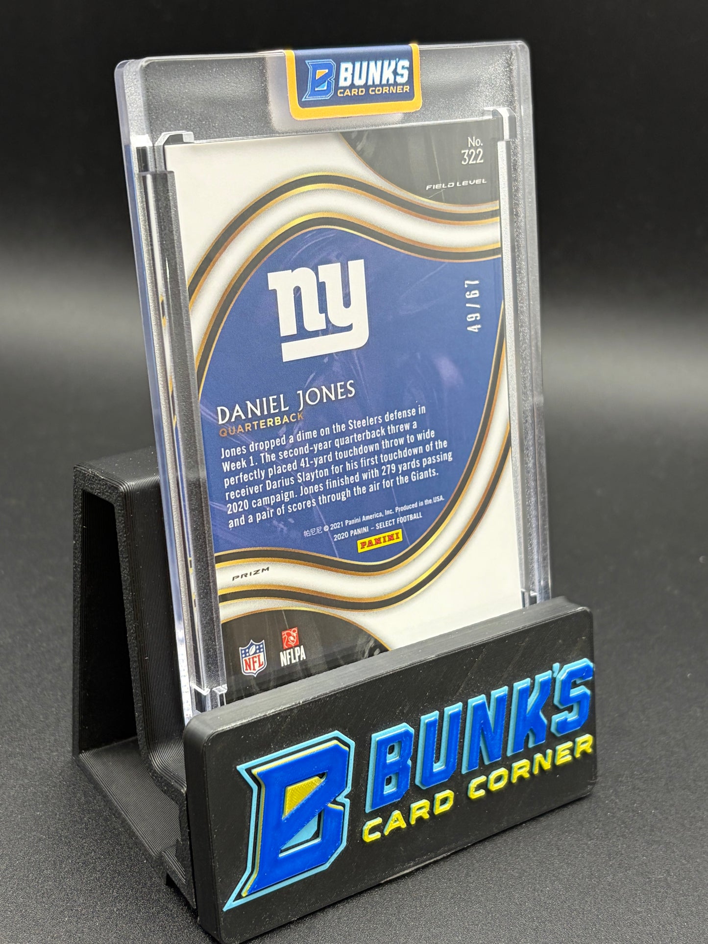 2021 Daniel Jones Select Panini Green 49/67