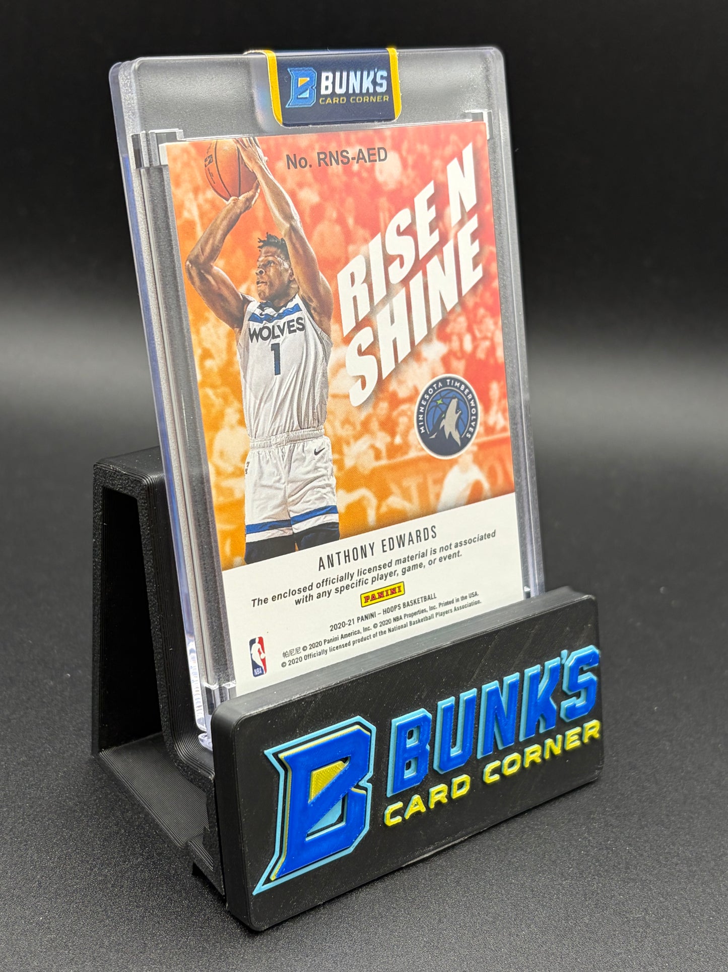 2020-21 Anthony Edwards Risen Shine Hoops Panini Patch