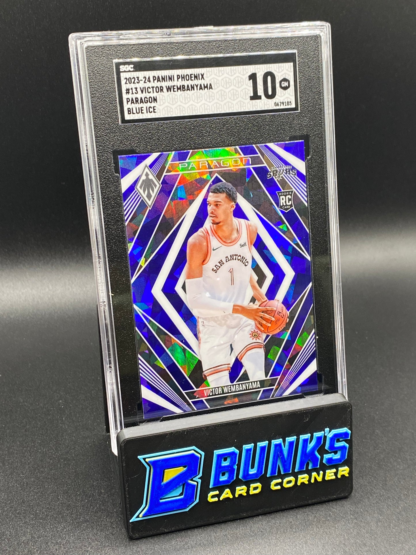 2023-24 Victor Wembanyama Paragon Blue Ice RC SGC 10 (Box B54)