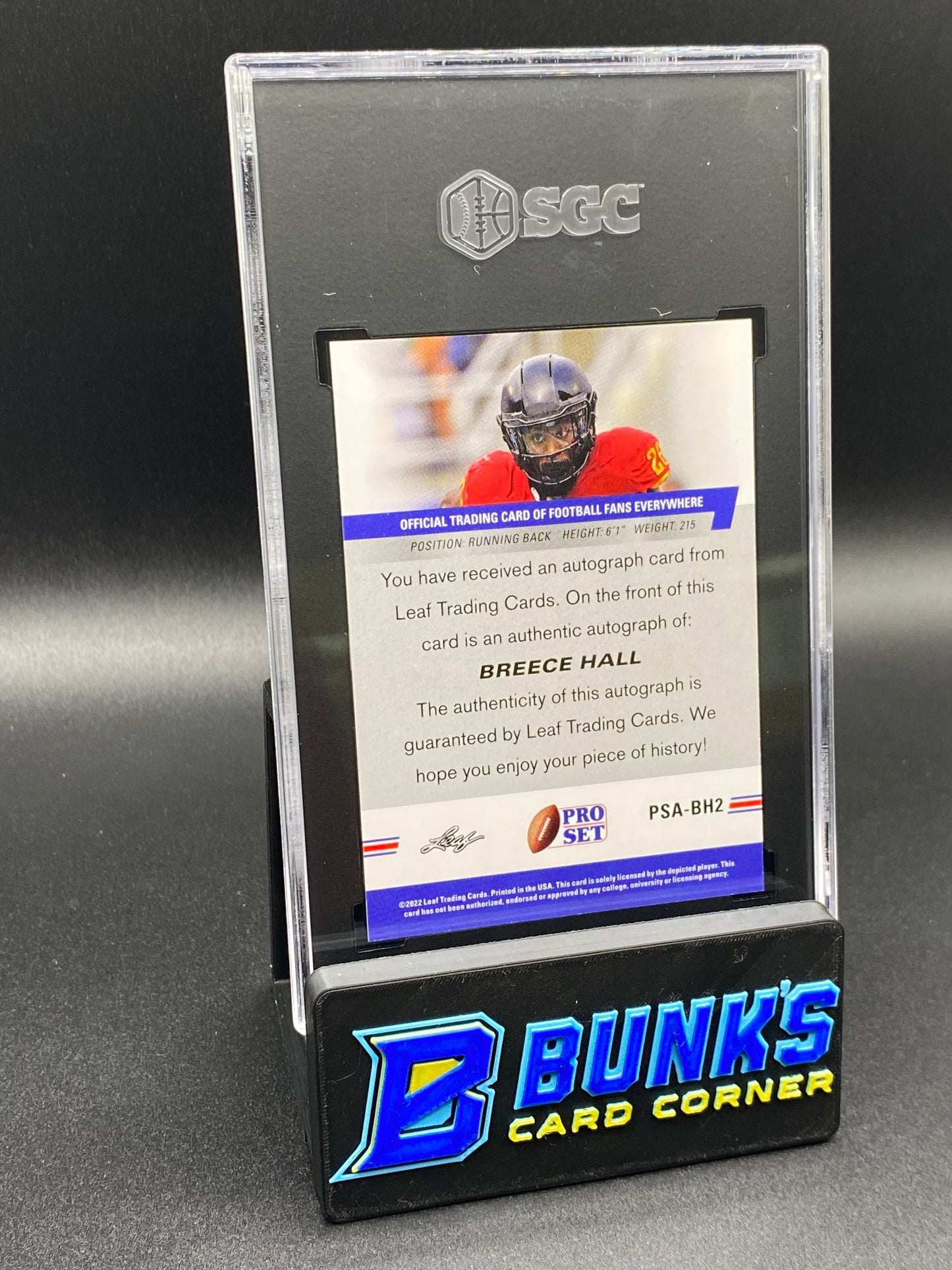 2022 Breece Hall Auto. Red RC SGC 10/9.5 (Box B54)