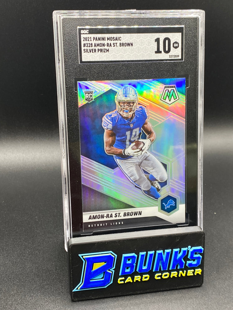 2021 Amon-Ra St. Brown Silver Prizm RC SGC 10
