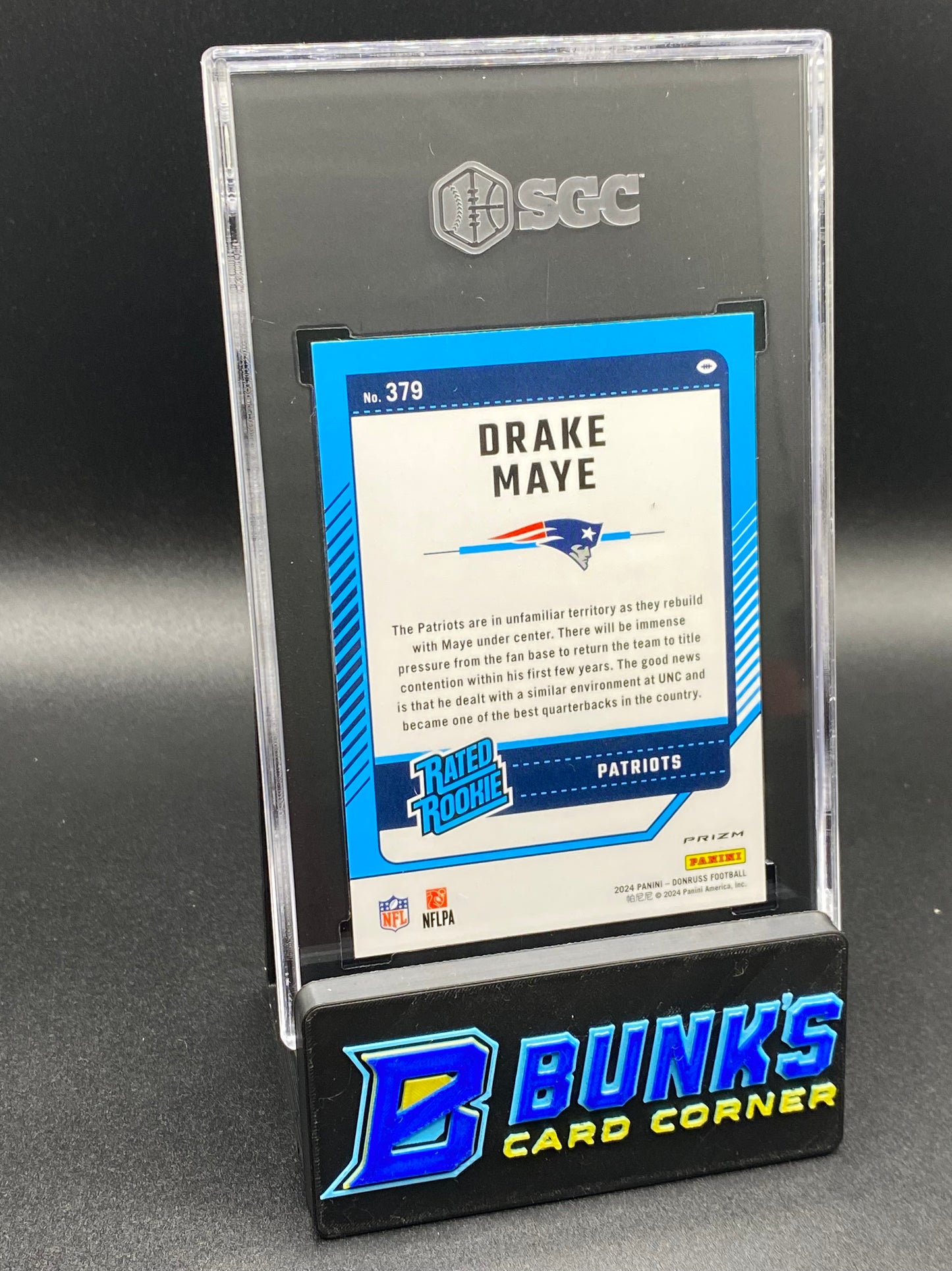 2024 Drake Maye Optic Preview Red Wave Prizm RC SGC 9.5 (Box B55)
