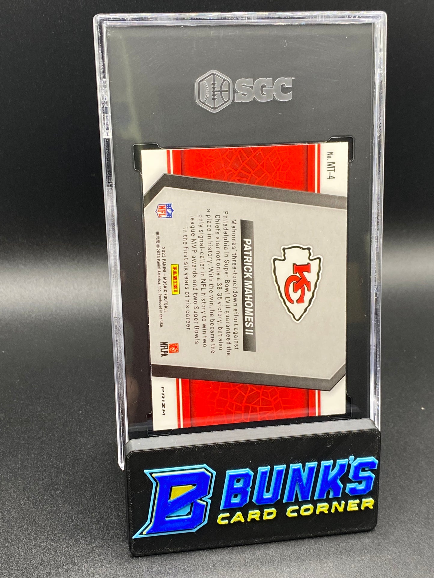 2023 Patrick Mahomes II Moments in Time Silver No Huddle Prizm SGC 10 (Box B55)