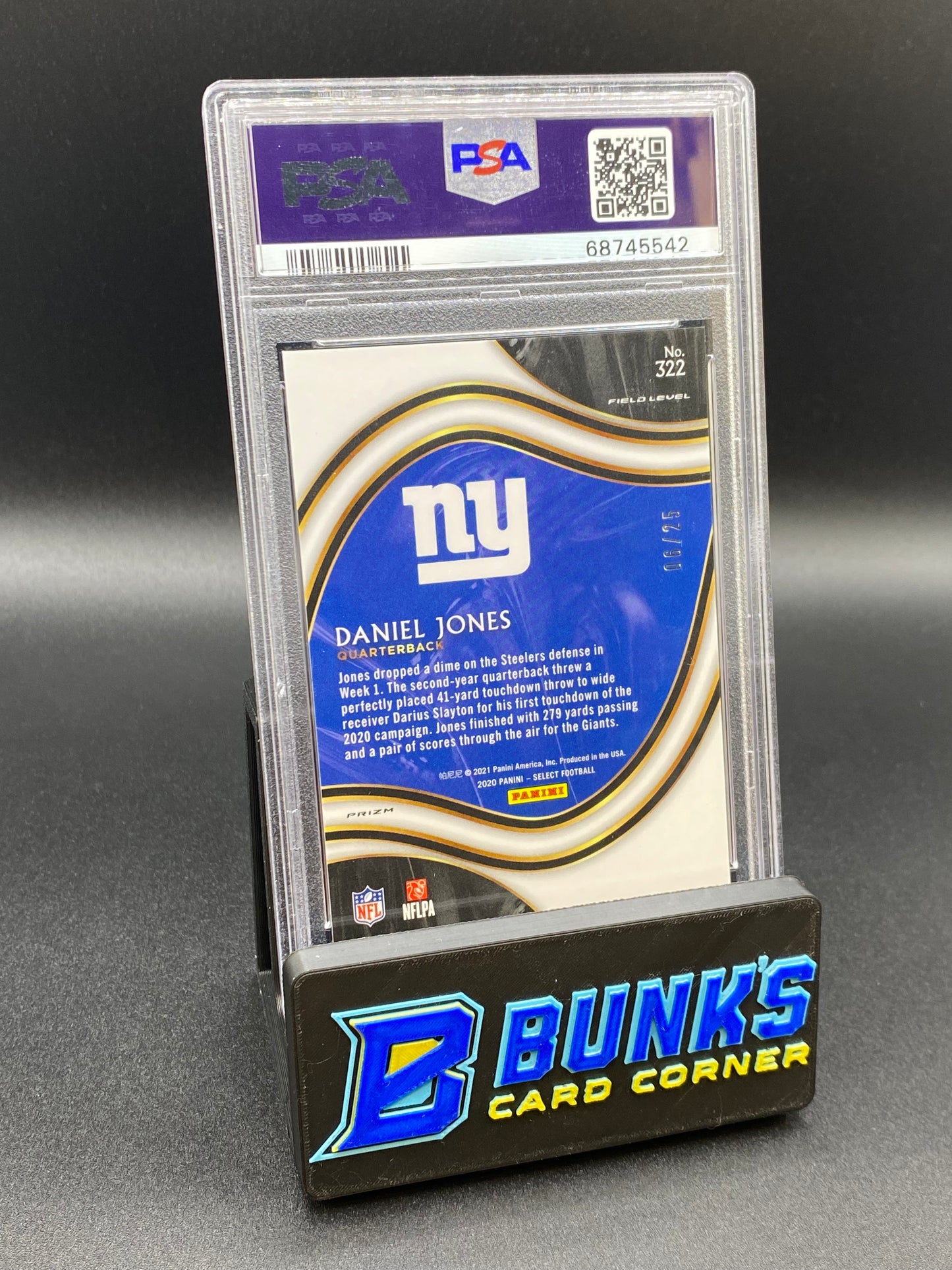 2020 Daniels Jones Tie-Dye Prizm PSA 9 (Box B53)