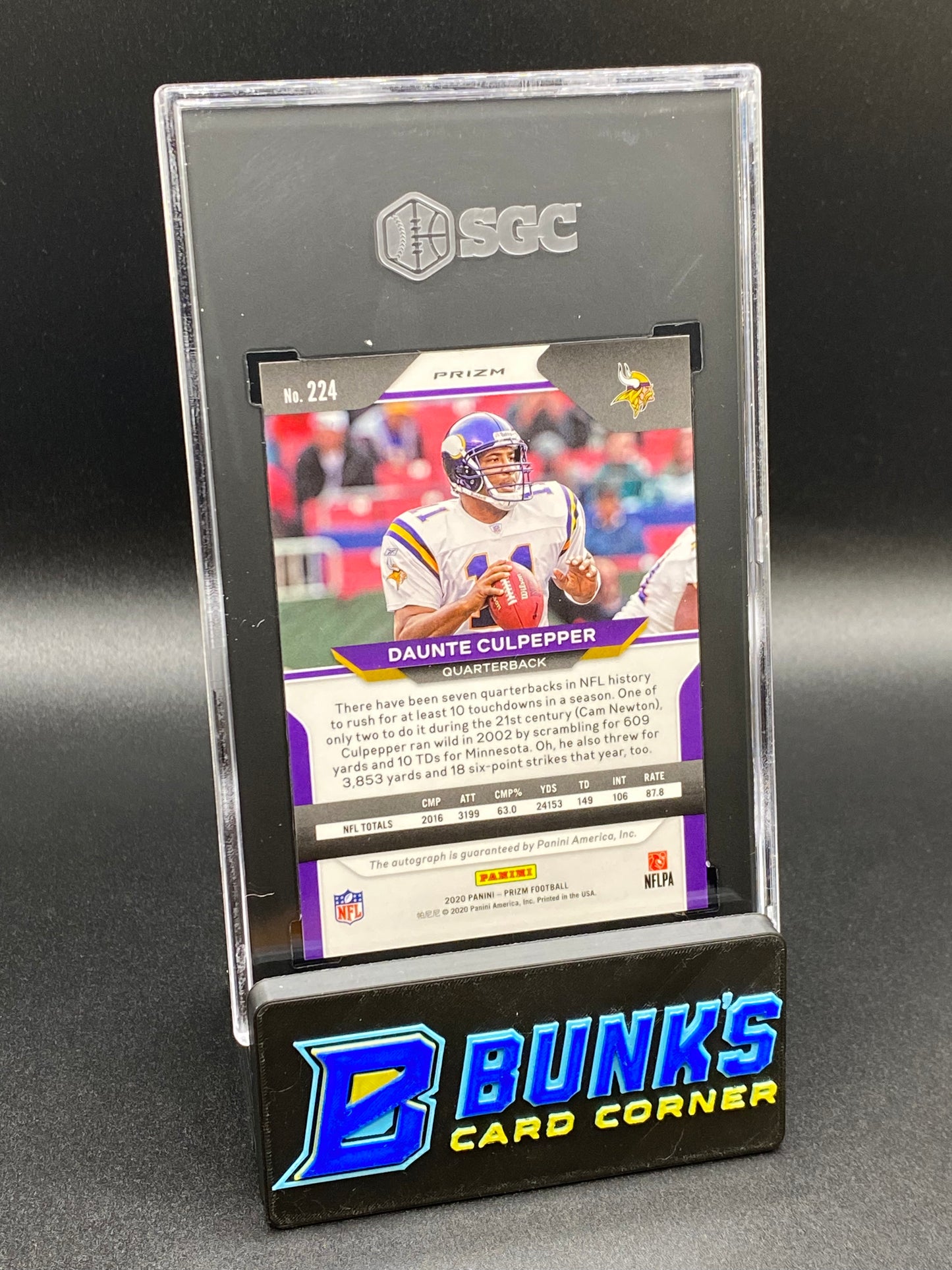 2020 Daunte Culpepper Auto. SGC 10/10 (Box B53)
