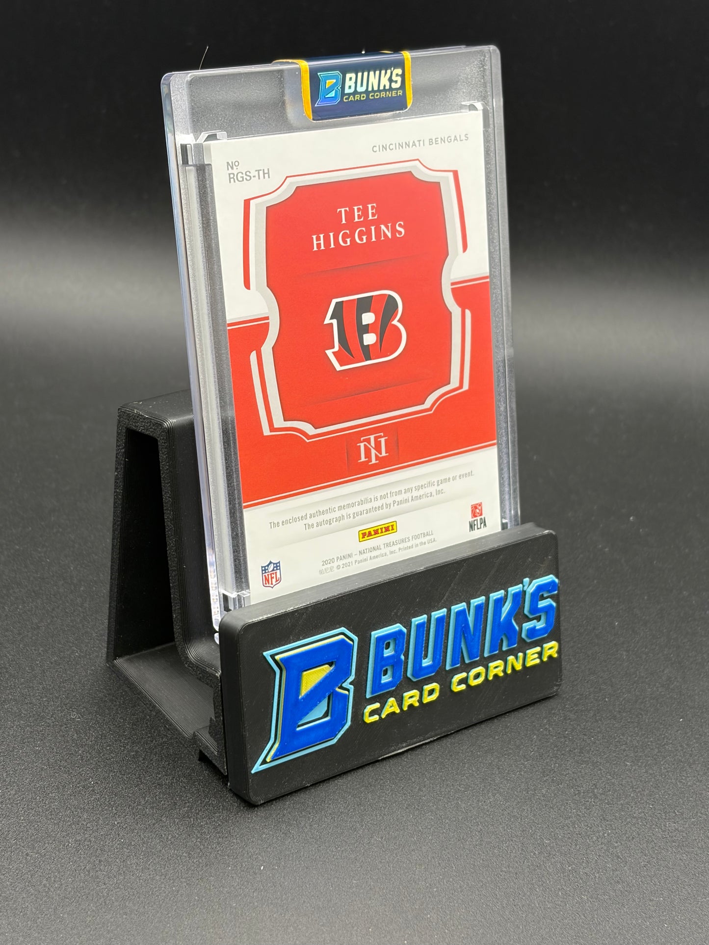 2020 Tee Higgins National Treasures Patch Auto RC 23/25