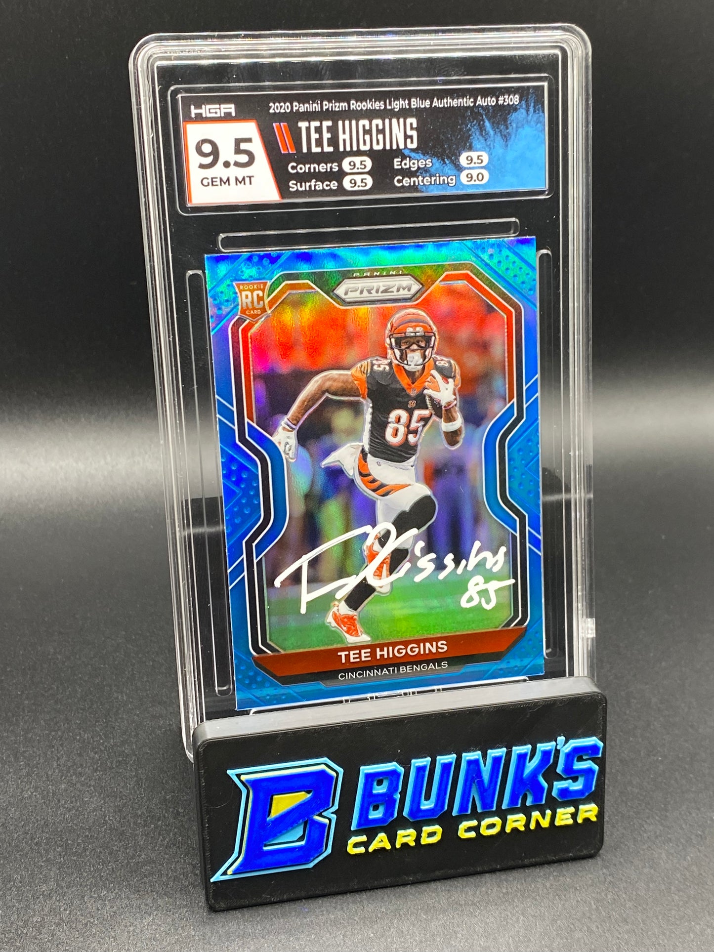 2020 Tee Higgins RC Auto. Beckett Certified HGA 9.5 (Box B56)