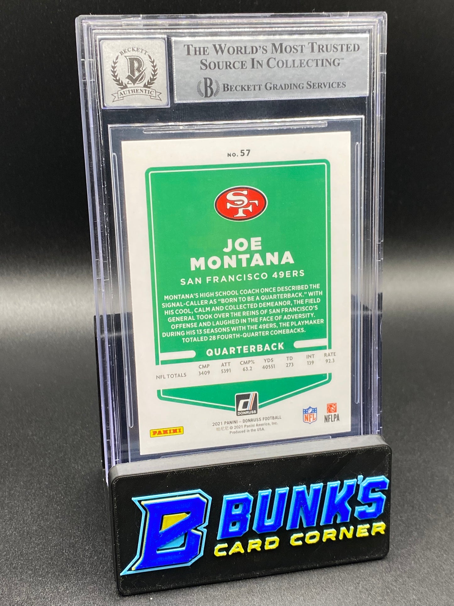 2021 Joe Montana Auto. Beckett Auto. 10 (Box B56)