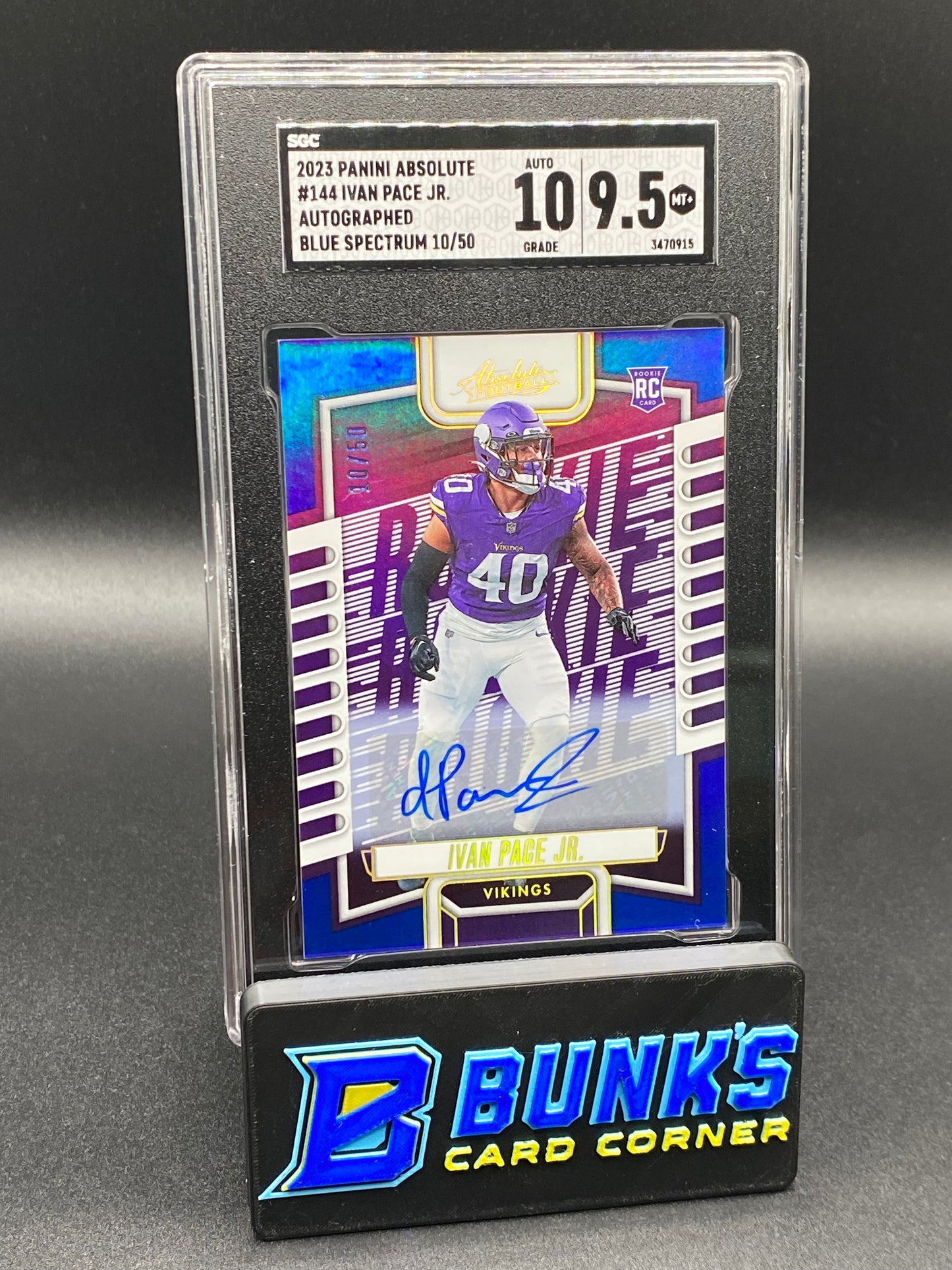 2023 Ivan Pace Jr. Auto. Blue Spectrum RC SGC 10/9.5 (Box B56)