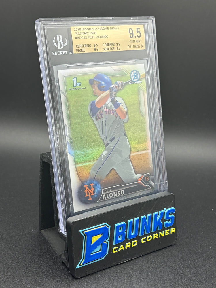 2016 Pete Alonso Refractors Chrome Draft Beckett 9.5