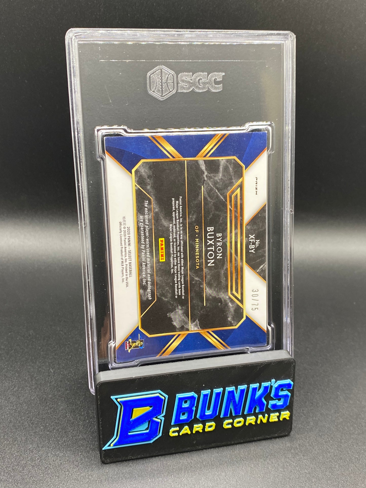 2020 Byron Buxton X-Factor Mat. Auto. Holo Prizm SGC Auto 10 (Box B57)