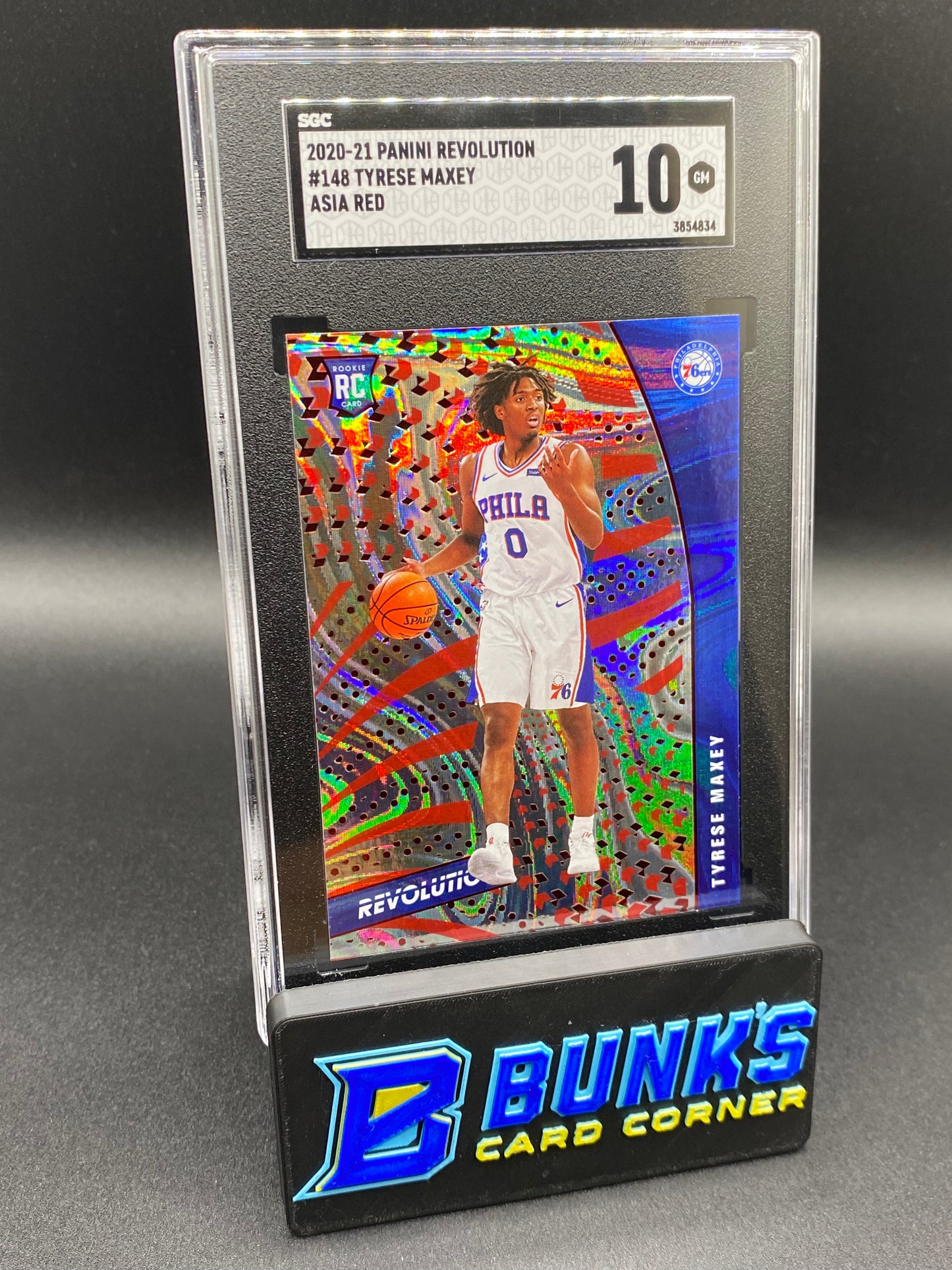 2020-21 Tyrese Maxey Asia Red RC SGC 10 (Box B57)
