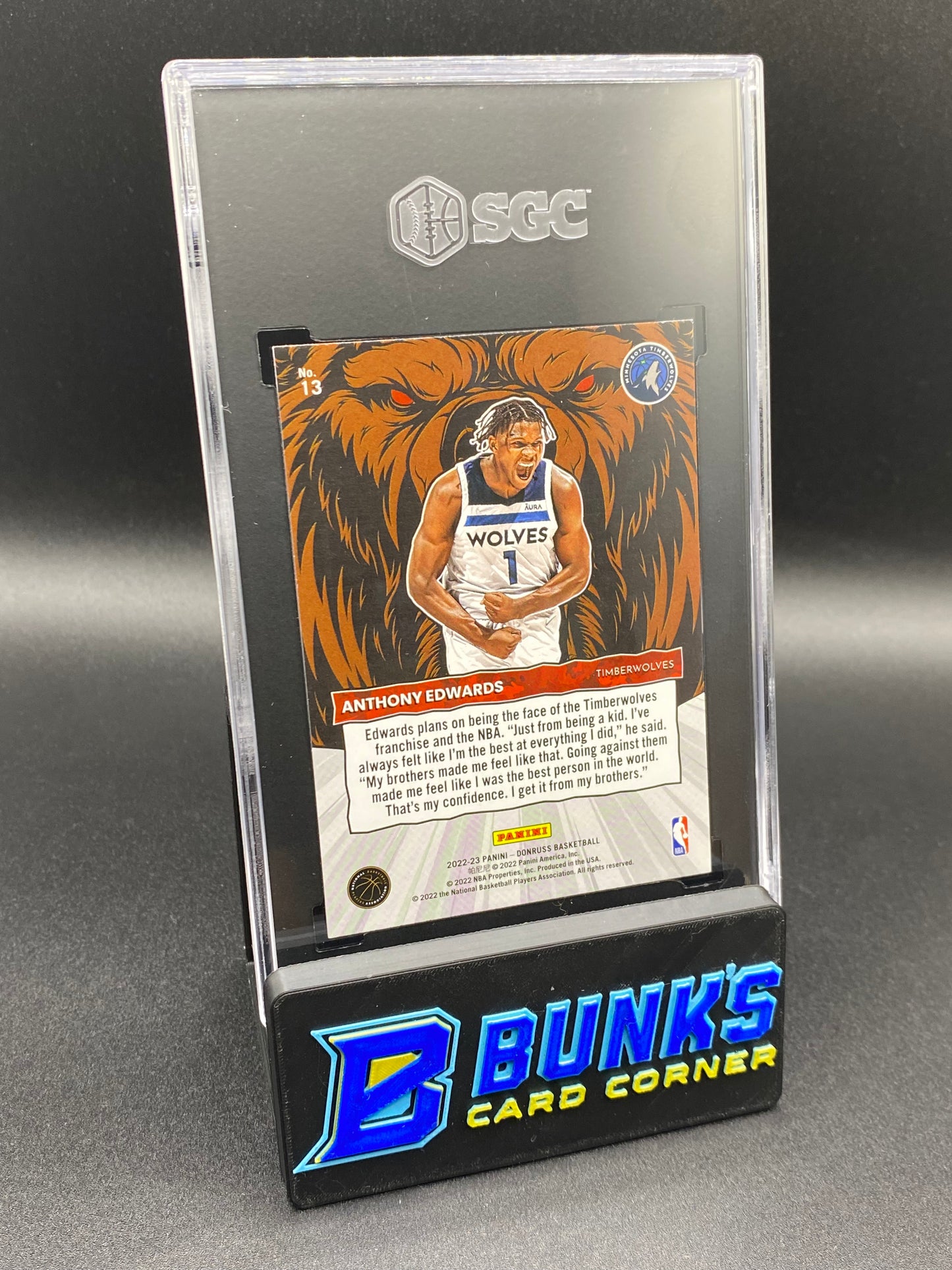 2022-23 Anthony Edwards Unleashed Diamond SGC 10 (Box B57)