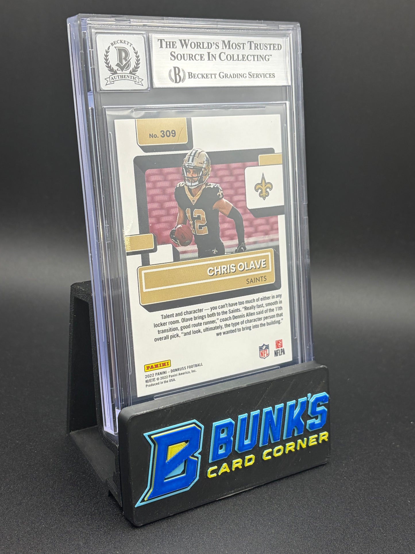 2022 Chris Olave Donruss Beckett 10 Auto RC