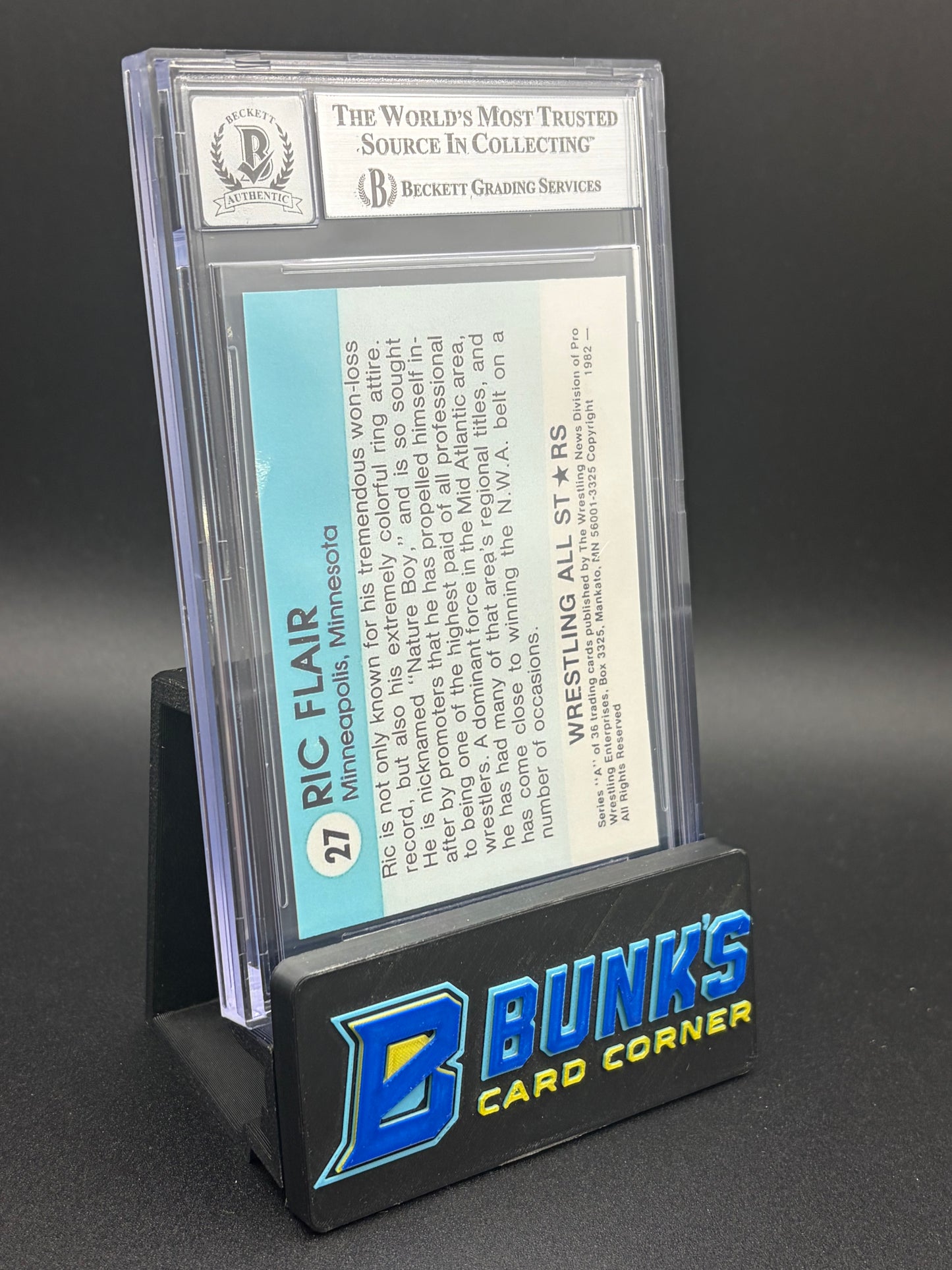 1982 Ric Flair Wrestling All Stars Beckett 10 Auto