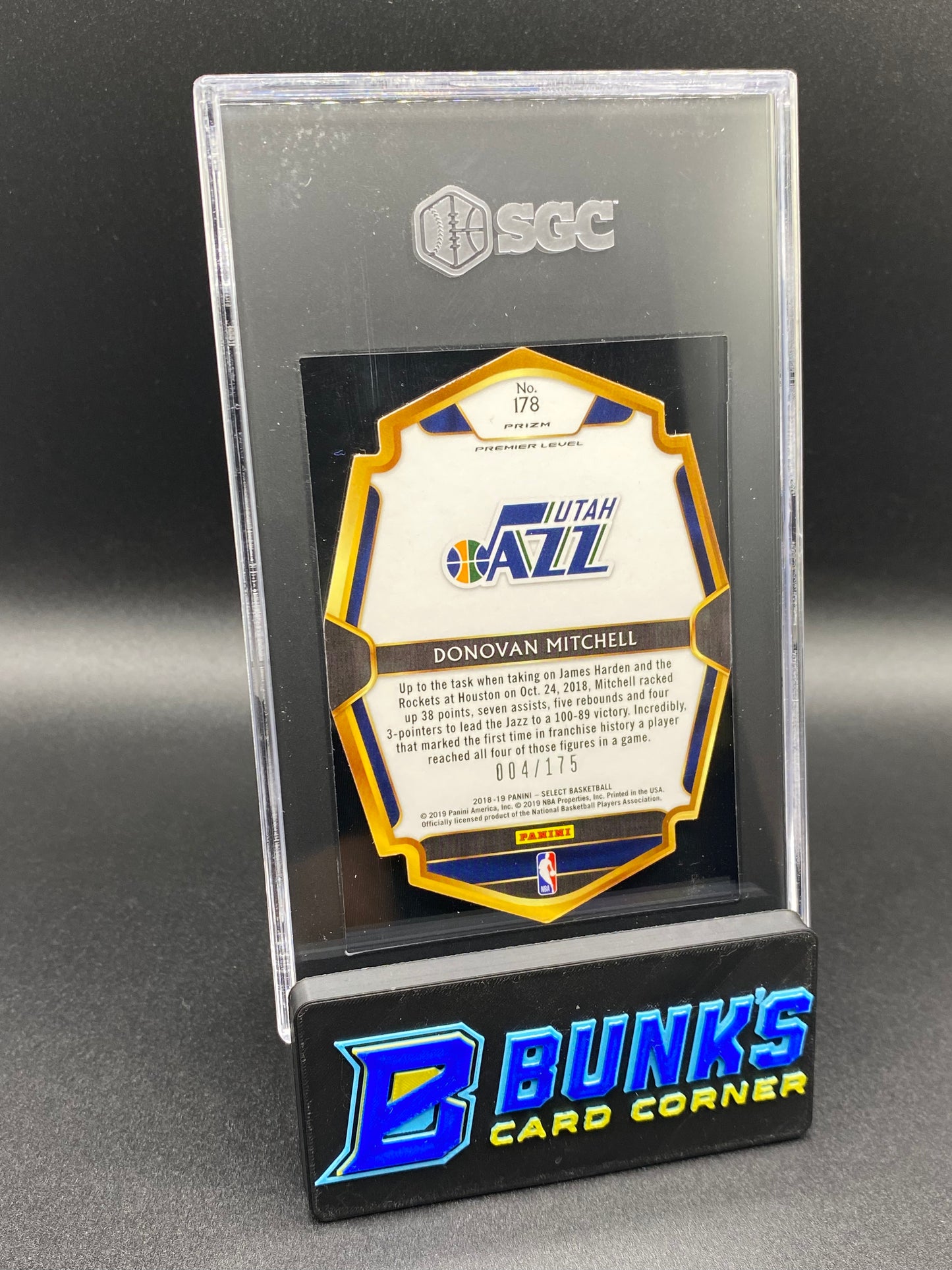 2018-19 Donovan Mitchell Maroon Die-Cut Prizm SGC 9.5 (Box B57)